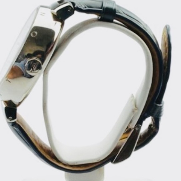 LOUIS VUITTON  18K White Gold TAMBOUR GMT // Q113E Watch - Picture 5 of 12